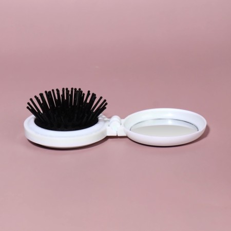 Massage Cats comb, folding, with a mirror, 6.5 × 2.5 cm, white color-6
