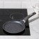 Pancake pan “granite”, d = 20 cm, plastic handle, anti -stick coating, gray color
