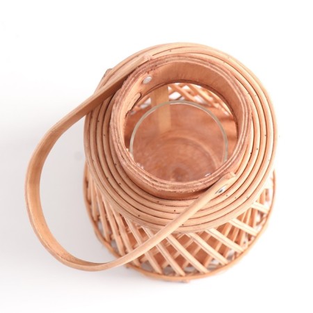Summary of the tree on 1 candle "Lantern - Bamboo" with a handle 14.5x14.5x24 cm-4
