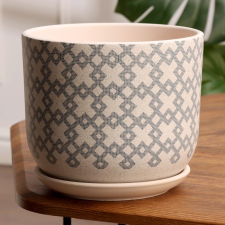Pot Flower Cross White Boulers No. 3, 2.9 L, D - 19 cm