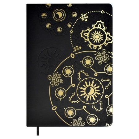 Diary of Leduced A5, 124 Escalada sheets, solid binding, artificial leather "SOFT-Tach", stamping foil of congrekes, white offset 70 g/m2, 120 g/m2