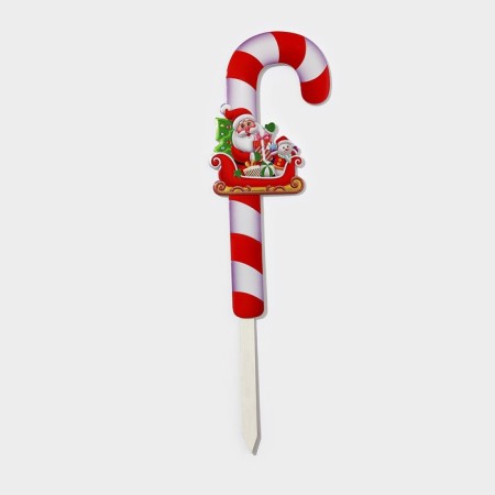 Topper decorative cane "Grandfather Frost on the sled" 16.7x67.5 cm-1