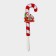 Topper decorative cane "Grandfather Frost on the sled" 16.7x67.5 cm