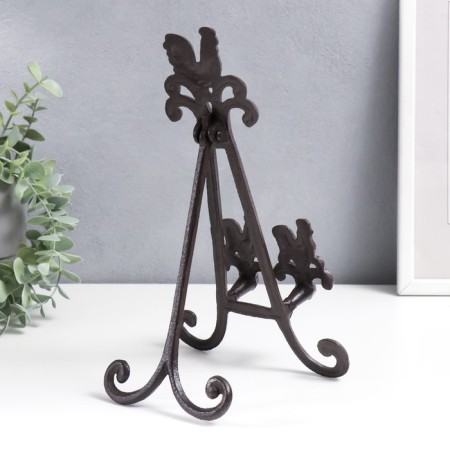 Souvenir cast iron stand "Rooster and chicken" 28x6x16 cm-2