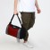 Sports bag with lightning, long belt, black/red color