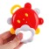 A rattle "Sun with a mirror", with elastic elements, color mix, crumb I