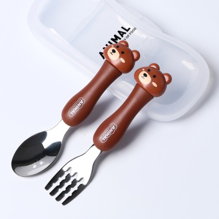 A set of children's cutlery in the Case "Tear", fork, spoon-3