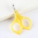 Scissors children's, manicure, with a cap, yellow color