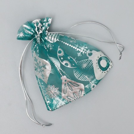 Bag Gift Organza "Toys on the Christmas tree", 10 x 12 cm +/- 1.5 cm, New Year-4