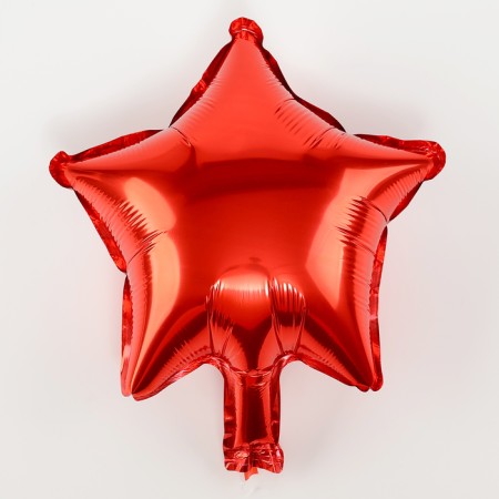 Foil ball 9 "Star", red-2