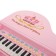 Piano "Pink Dream" with a microphone and a chair, light and sound effects