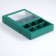 Box for 9 sweets with a shell, emerald, 14.5 x 14.5 x 3.5 cm