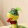 Soft toy "Snake", in dark glasses, 15 cm, green color