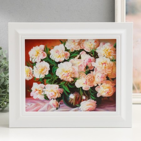 Key closed "White Bouquet" 26.5x31.5 cm white