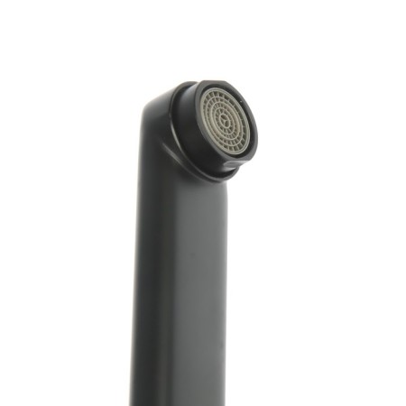 Bath mixer Zein ZF3, pour 35 cm, with a shower set, stainless steel, black-5