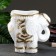 Figure Kashpo "Elephant Medium", white-gold 6 l/ 35x22x36cm