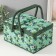 Casket for needlework "Field flowers on green" 19x26x14.5 cm