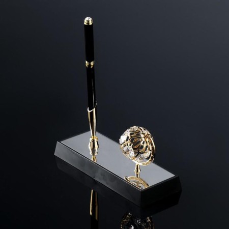 Pen on the stand "Globe", 16 × 6 × 20 cm, with crystals-2