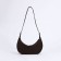 Baget bag with zipper, brown color
