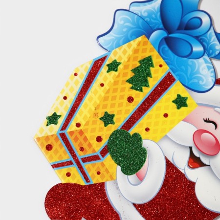 Decorative decoration (stand) "Santa Claus with a gift" 33x25.5 cm-5