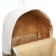 Youth backpack from textiles, 3 pockets, white/brown/blue color