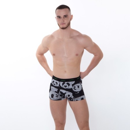 Panties Men's panda boxers, color gray melange, size 46