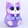 Antistress toy "Kotik", lilac