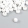 Beads for creativity tree "White" D-0.8 cm, set of 20 g