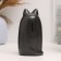 Piggy bank "Cat Murzik" black, 15 cm