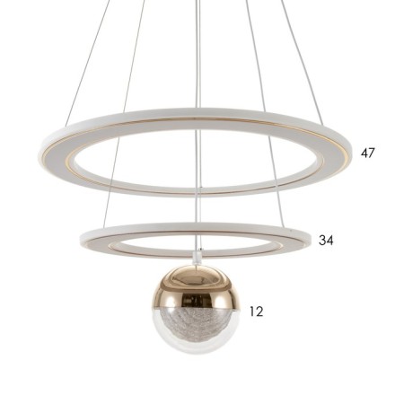 Люстра BayerLux 2677/3 LED 180Вт 3000-6000К белый 47х47х33 см-8