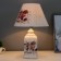 Lamp table ceramics "Bouquet with peonies" rectangular E14 220V 42x25x25 cm Risalux