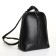 City backpack of artificial leather with lightning, black color