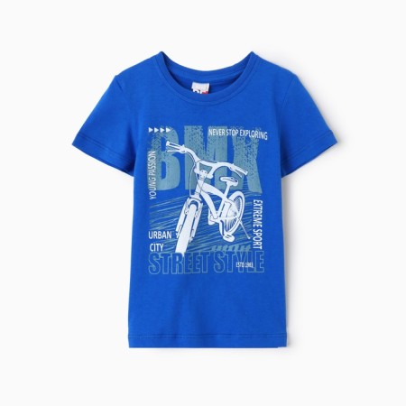 T -shirt for a boy, blue color, height 122 cm