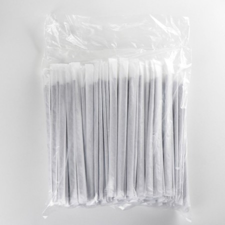 Disposable tubes for drinks, in individual packaging, straight, 21 cm, d = 5 mm, black color-2