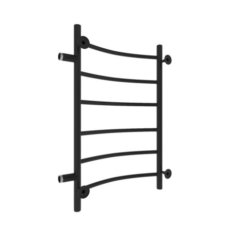 Water towel "Sanprise" Classic P6, 500x800 mm, side connector, black matte-3