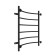 Water towel "Sanprise" Classic P6, 500x800 mm, side connector, black matte