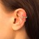 Earrings "cafs" cuffs, set 3 pcs, white color in silver