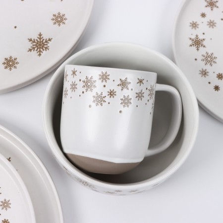 New Year's ceramic “Snow Tale” plate, 21.7 cm-2