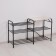 Shoes for shoes with a “double” seat, 3 shelves, suede, black color