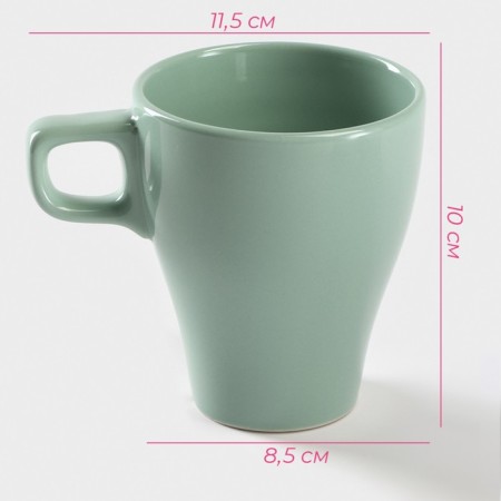 Mug ceramic shares Coffee Break, 280 ml, turquoise color-1