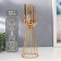 Summary Metal for 1 candle "FARCH WITH Gold balls" gold 37x12x12 cm