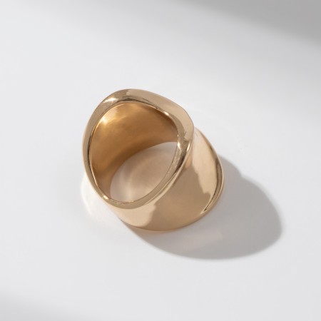 Ring Metal "Trend" concave, mini, color gold, size 17-2