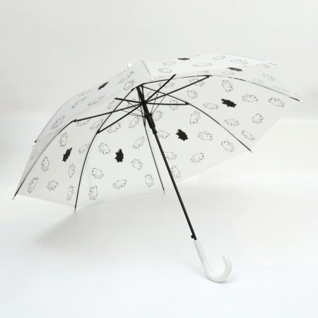 Umbrella - semi -automatic cane, Funny Kitten, 8 spokes, r = 47 cm, color mix-2