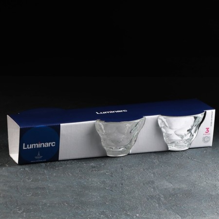 A set of glass creammans "Ice Diamant", 350 ml, 3 pcs-3