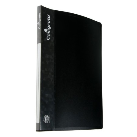 Folder 20 A4 liners, Calligrata, Koreshka pocket, 600 microns, 15 mm black-1