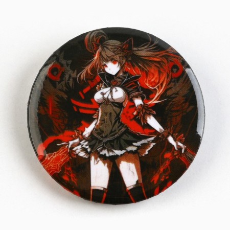 Metal anime icon, “black red” set, d = 38 mm, 4 pcs.-3