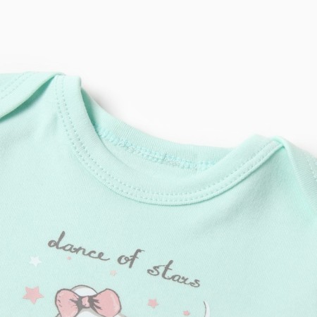 Body baby with short sleeve, menthol color, height 74 cm-1