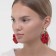 Earrings Assorted "Wind" crumpled triangles, the color of the red-gold