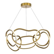 Suspension lamp ST LUCE. SL6505.203.63. Abra. 1x63 W, LED, 4000K, 5040 LM, 72x72x30 cm, golden color