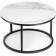 Stage of tables Plumaria white marble/black metal, black 60.5x60.5x39.5 cm